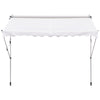 Tenda da Sole a Bracci, con Manovella e Struttura Telescopica, 3x1.5m (Bianco)