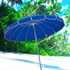 Ombrellone Spiaggia Antivento 16 stecche in fibra di vetro Struttura Alluminio Anti UV 220 Blu