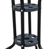 Tavolo Rotondo in Vetro Temperato, da Giardino, Φ60 x 70cm (Nero)