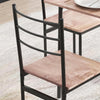 Set Tavolo e Sedie 5pz Salvaspazio Rettangolare 110x70x75 cm e 4 Sedie (Marrone e Nero)