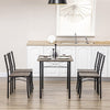 Tavolo Da Pranzo con 4 Sedie, Set 5 Pezzi in MDF e Metallo 110L x 70P x 75Acm