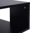 Tavolino da Salotto Basso a 3 Ripiani, In Legno, Moderno Nero, 40x40x43cm