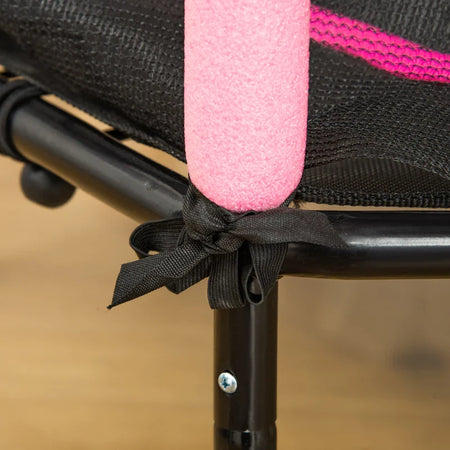 Tappeto Elastico Bambini 3-10 Anni con Rete di Sicurezza e Corde. Φ160x163.5Acm Rosa e Nero