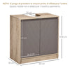 Armadietto Sottolavabo in MDF, con 2 Ante e 2 Mensole Regolabili, 60 x 30 x 60cm