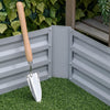 Set di 2 Letti per Orto Rialzati con Fondo Aperto, In Metallo, 100x100x30 cm, (Grigio)