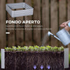 Set di 2 Letti per Orto Rialzati con Fondo Aperto, In Metallo, 100x100x30 cm, (Grigio)