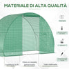 Serra a Tunnel per Orto 1.5x3x2m, Porta Avvolgibile e Finestre, con Copertura (Verde)