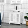 Mobiletto da Bagno Sottolavabo 2 Ante MDF Ripiani Regolabili 60x30x60cm (Bianco)