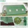 Serra a Tunnel da Giardino e Orto 4.5x3x2m, Copertura in PE, Porta e Finestre Avvolgibili, (Verde)