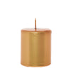Candela a colonna Lucida in cera color Oro metallic da 8 cm