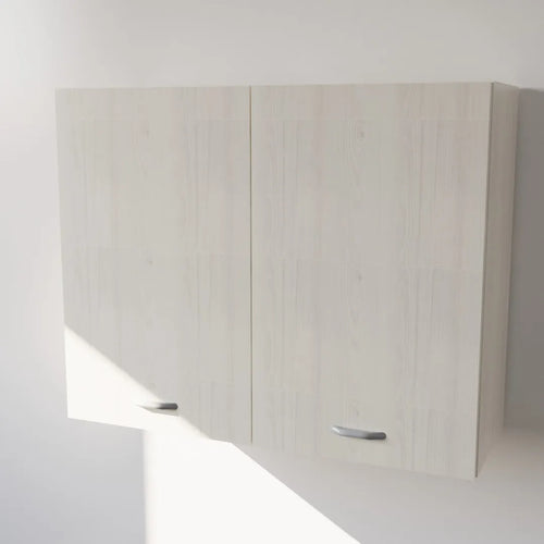 Pensile Cucina in Legno Nobilitato Larice Bianco con  Ante Altezza 72 cm