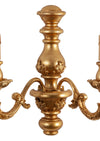 Biscottini Lampada Applique Shabby in legno e ferro finitura foglia oro anticato Made In Italy