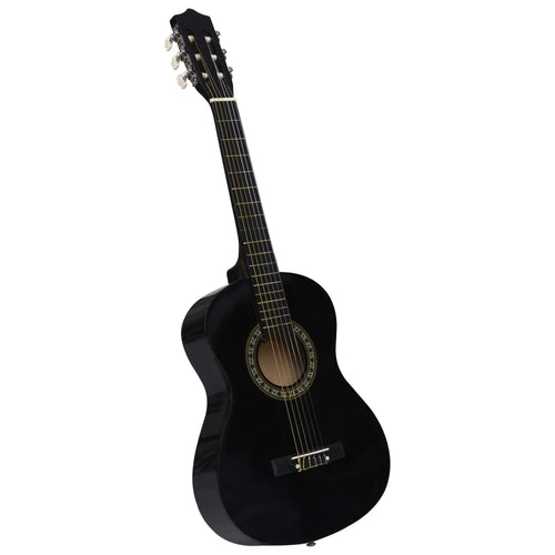 Chitarra Classica Principianti e Bambini Custodia Nera 1/2 34 in Legno di Tiglio