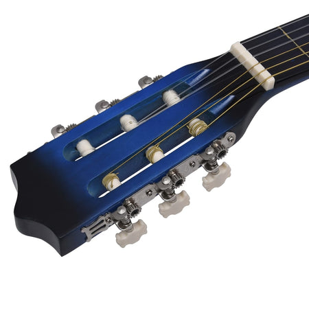 Chitarra Classica per Principianti con Custodia Blu 3/4 36 in Legno di Tiglio