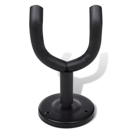 Set 6 Pezzi Appendi Chitarra da Parete in Acciaio e Schiuma EVA Colore Nero