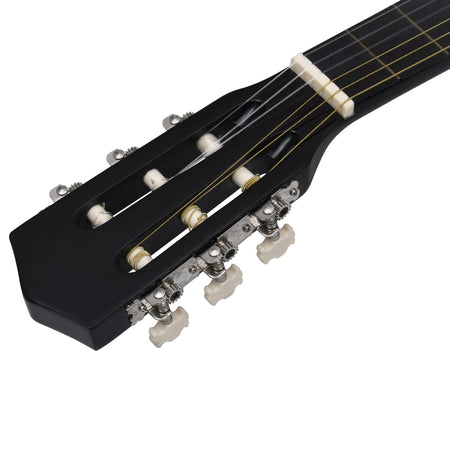 Chitarra Classica Principianti e Bambini Custodia Nera 1/2 34 in Legno di Tiglio