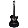 Chitarra Classica Acustica Cutaway Western con 6 Corde Nera 38 in Legno