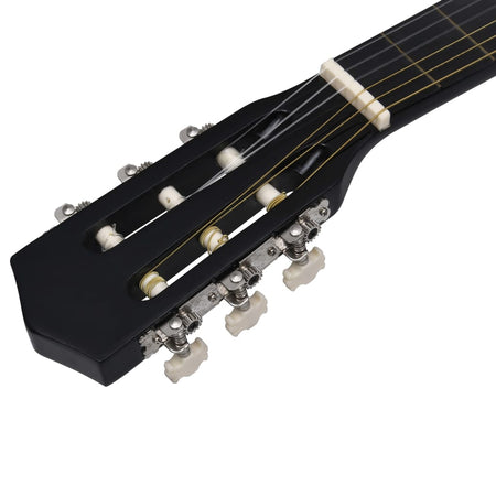 Chitarra Classica Acustica Cutaway Western con 6 Corde Nera 38" in Legno
