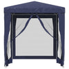 Tenda per Feste con 4 Pareti Laterali in Rete Blu HDPE  2x2 m