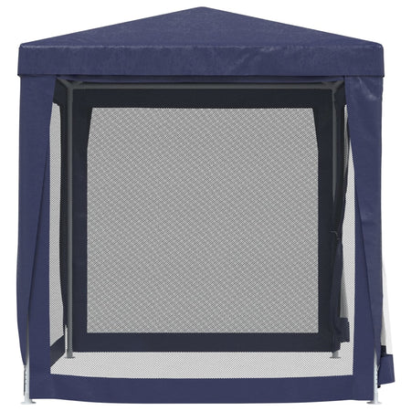 Tenda per Feste con 4 Pareti Laterali in Rete Blu HDPE  2x2 m