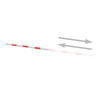Barre Retrattili per Coni Stradali Strisce Rosse Riflettenti 2 pz ABS 116-197cm