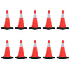 Coni Spartitraffico Riflettenti con Basi Pesanti 10 Pezzi 50 cm per Esterno