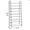 Scaffale Industrial 5 Livelli Mobile Libreria Unità di Mensole 74x34x163 cm Nero