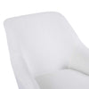 Sedia Dondolo Poltrona Relax Tessuto Imbottito Stile Moderno 60x78x78cm, Bianco