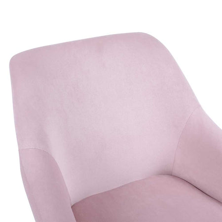Sedia Dondolo Poltrona Relax Tessuto Imbottito Stile Moderno 60x78x78cm Rosa