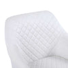 Sedia Dondolo Poltrona Relax Tessuto Trapuntato Stile Moderno 75x58x80cm, Bianco
