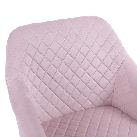 Sedia Dondolo Poltrona Relax Tessuto Trapuntato Stile Moderno 75x58x80cm, Rosa