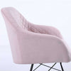 Sedia Dondolo Poltrona Relax Tessuto Trapuntato Stile Moderno 75x58x80cm, Rosa