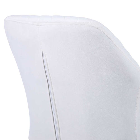 Sedia Dondolo Poltrona Relax Tessuto Trapuntato Stile Moderno 75x58x80cm, Bianco