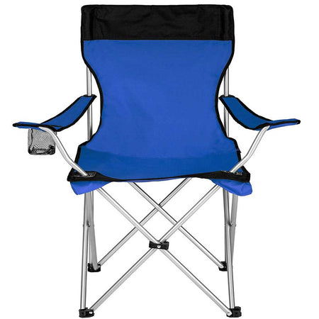 Sedia Pieghevole da Campeggio con Borsa Spiaggia Esterno Leggera Salvaspazio Blu