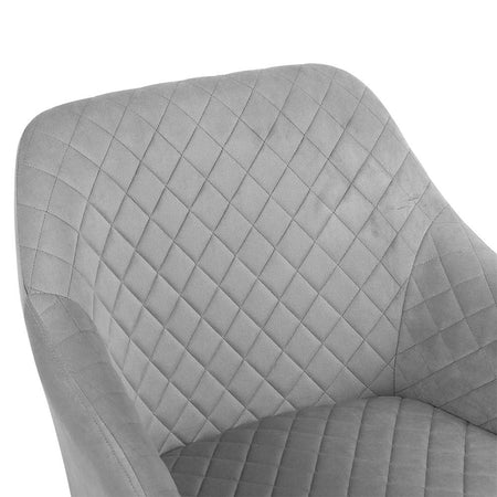 Sedia Dondolo Poltrona Relax Tessuto Trapuntato Stile Moderno 75x58x80cm, Grigio
