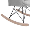 Sedia Dondolo Poltrona Relax Tessuto Trapuntato Stile Moderno 75x58x80cm, Grigio
