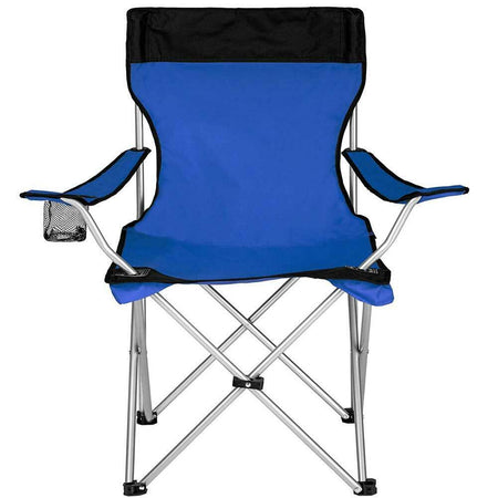 Sedia Pieghevole da Campeggio con Borsa Spiaggia Esterno Leggera Salvaspazio Blu