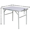 Tavolino PIC NIC Pieghevole in Alluminio 75x55 H60cm Ideale per Campeggio e Gite