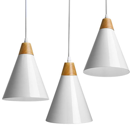 Lampadari Kit 3pz Sospensione Moderna Lampade per Snack Cucina Bianco