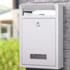 Cassetta Postale in Acciaio Buca per Lettere Interno Esterno Doppia Chiave Bianco