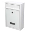 Cassetta Postale in Acciaio Buca per Lettere Interno Esterno Doppia Chiave Bianco