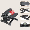 Stepper Allenamento Cardio Fitness Palestra con Manubri Elastici e Display Digitale Nero