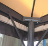 Gazebo 3X3 mt In Alluminio Telo Impermeabile Anti UV Zanzariere laterali Moka