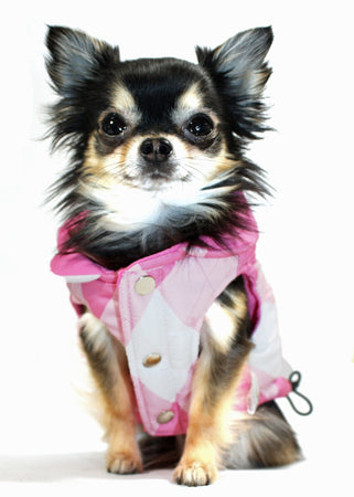 Piumino per cani reversibile Puffer Pink
