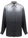 Tom Ford Camicia in Seta con Effetto Sfumato da uomo