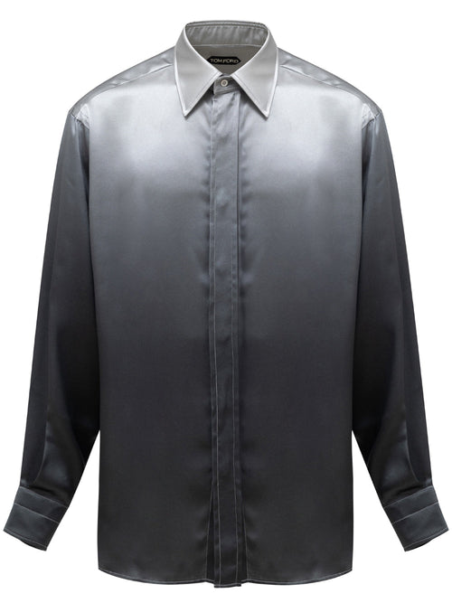 Tom Ford Camicia in Seta con Effetto Sfumato da uomo