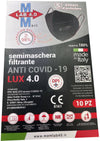 60x Mascherine Protettive FFP2 Nere Certificate CE 0161 | BFE ≥98% | Sigillate Singolarmente Mascherina FFP2 Approvata con marchio CE 0161 0,90 €/cad Prodotta in Italia Mmlab