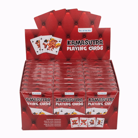 DISPLAY ESPOSITORE 24 MAZZI DA 54 CARTE DA GIOCO POKER CON FUMETTO KAMASUTRA PLAYING CARDS