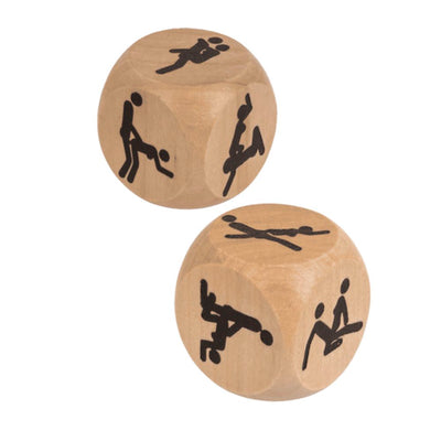 Piccolo dado in legno con figure posizioni del Kamasutra mm 30x30