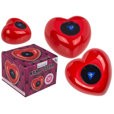 Palla cuore rosso decisionale in plastica con posizioni kamasutra